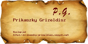 Prikaszky Grizeldisz névjegykártya